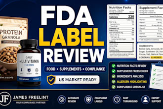 review fda food and supplement labels