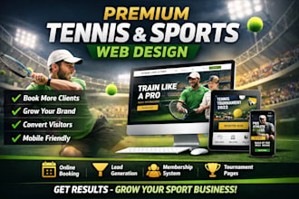 design tennis website premium sports website