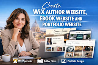 create wix author website, ebook website and portfolio website