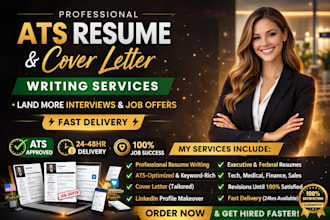 write an ats resume, cover letter, and optimize your linkedin to land interviews