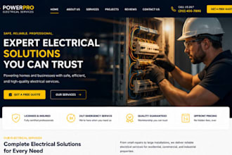 design squarespace electrician website electrical contractor service website