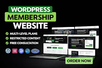 develop wordpress membership website memberpress subscription website lms websit