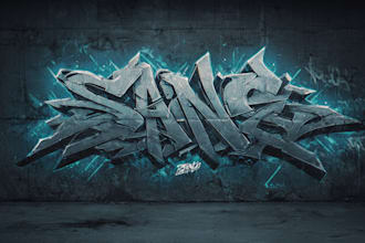 design original graffiti typography and streetwear font logo for t shirts