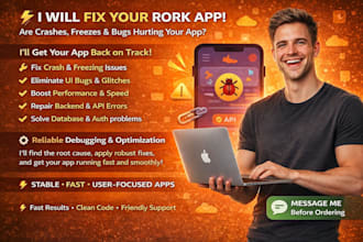fix rork app crashes, UI bugs and stability issues