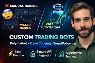 build custom polymarket trading bot, coinbase bot, openclaw auto trading bot