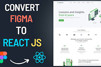 convert figma to html css, psd to html, figma to react and responsive web
