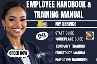 create employee handbook, training manual, sop, HR policy and company guide