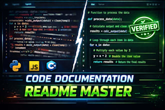document your code and create a professional readme file