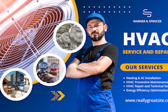 build squarespace hvac contractor website heating cooling repair company website