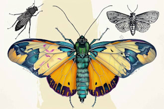 do color insects illustration