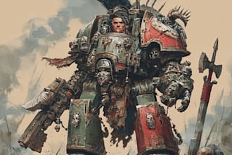 paint warhammer 40k characters in a cinematic style