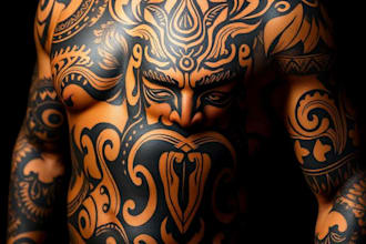 design a polynesian maori tribal tattoo