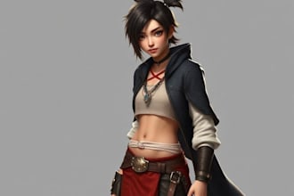 draw semi realistic of your character