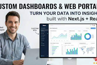 develop a custom data analytics dashboard and web portal