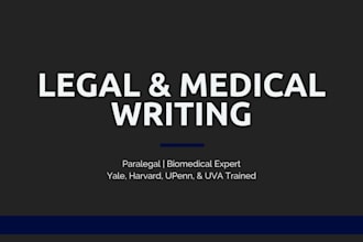 write legal and medical content