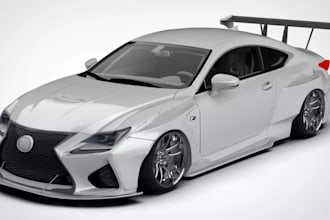 custom 3d bumper, front fender, widebody kit design,automotive part for 3d print