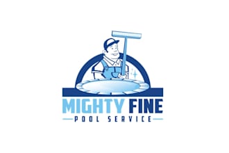 design modern mighty fine pool service logo for you