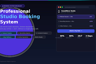 build a professional booking system for your podcast studio