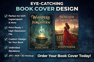 do book cover design ebook cover design, kdp book cover, book design