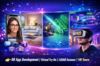 virtual tryon app virtual furniture lidar scanner app virtual tour vr ar app