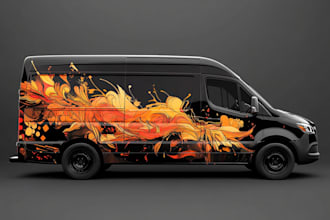 do van wrap, car wrap, vehicle wrap, car wrap design