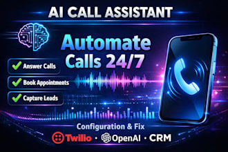 build ai call assistant with twilio openai and CRM automation human redirect