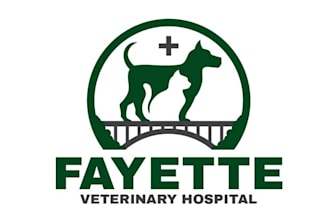 create an animal logo with a our veterinary hospital