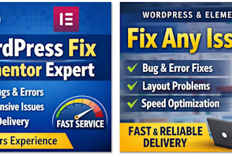 fix any wordpress or elementor issue quickly