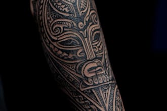 design a polynesian maori tribal tattoo
