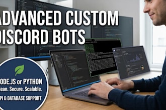 create complex custom discord bots with full API and database support