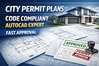 build city permit plans, autocad drafting, structural and code compliant drawing