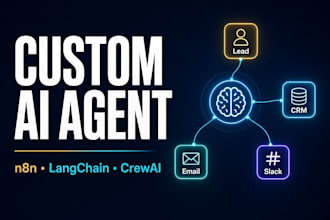 build custom n8n langchain or crewai agent for your workflow