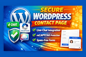 setup contact form 7, recaptcha, and live chat