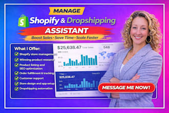 manage shopify dropshipping store as shopify virtual assistant VA experts
