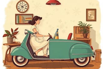 make best illustration in vintage and retro styles