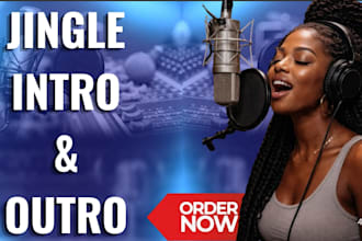 produce a custom song podcast outro music intro music radio jingle song