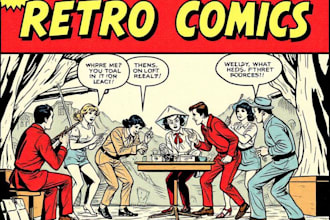 traditional retro comic episodes, comic books, book covers