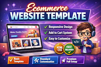 create modern responsive ecommerce website template