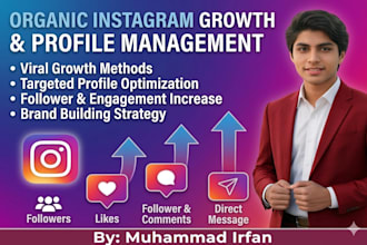 do organic instagram growth and management