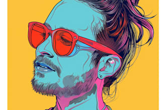 colorful pop art portrait