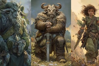 create dragon creature illustration,character design for you