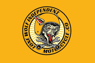 do a vintage cat helmet logo, with t shirt design