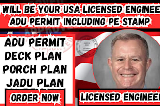permit drawings for deck patio porch, sunroom, house addition including pe stamp