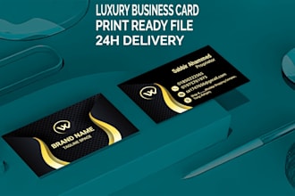 design luxury modern business card with print ready file