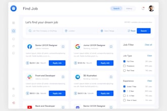 develop job portal website, job searching and job board website