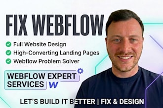 webflow website, landing page, webflow expert, fix webflow