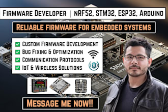 do firmware development for esp32  nrf52 stm32 arduino