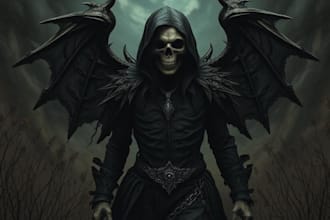 draw a custom dark surrealism for apparel