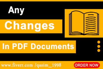 any changes in pdf file professionally