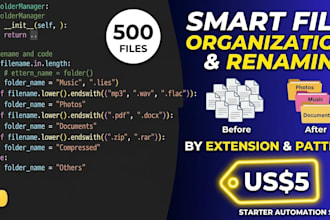 organize, rename and sort your files automatically